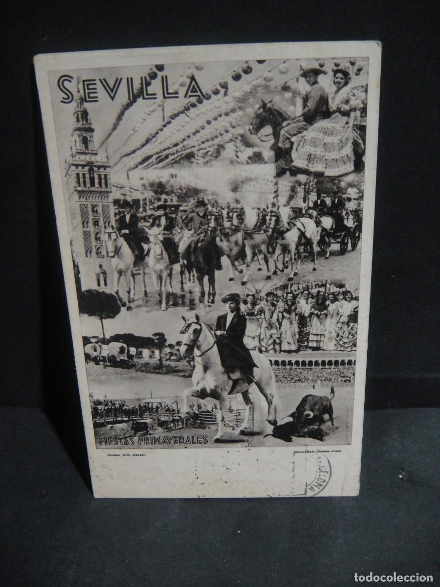 Postales: sevilla , - edit. serrano - circulada 1950 - Foto 1