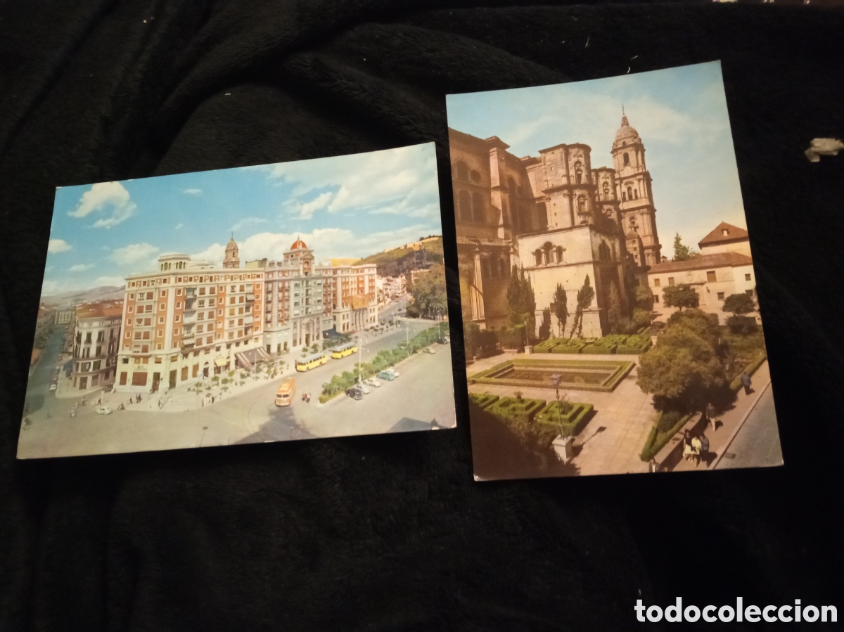 Postales: Dos antiguas postales fotogr&aacute;ficas de M&aacute;laga, Ediciones Arribas