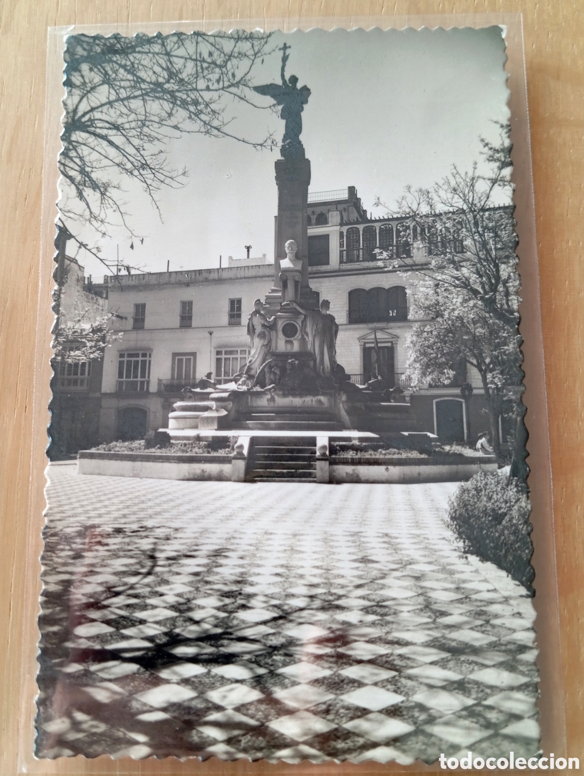 Postkarten: POSTAL C&Aacute;DIZ MONUMENTO AL MARQU&Eacute;S DE COMILLAS SICILIA 5 ESCRITA 1955
