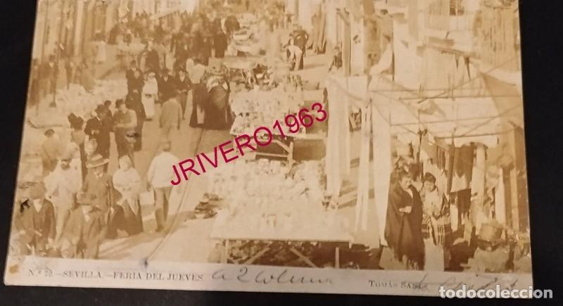 Postales: SEVILLA, ANTIQUISIMA POSTAL SIN DIVIDIR, FERIA DEL JUEVES, TOMAS SALA N&ordm; 72