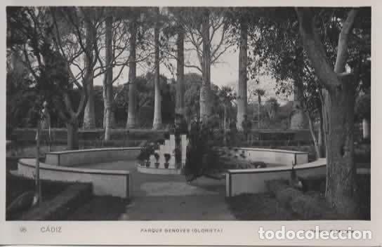 Postales: CADIZ PARQUE GENOVES SIN ESCRIBIR