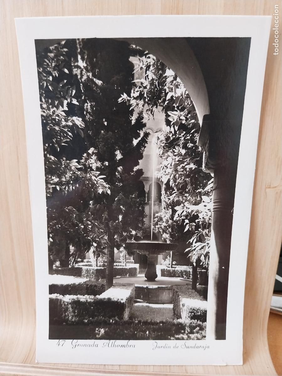 Postales: GRANADA GENERALIFE JARDIN SUNDARAJA POSTAL 47 SC ORIGINAL BN PRECIOSA