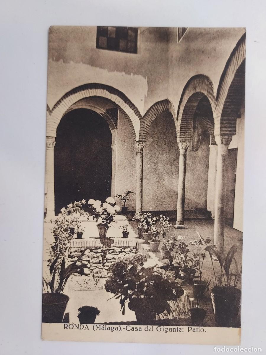 Postales: POSTAL RONDA CASA DEL GIGANTE PATIO. SIN CIRCULAR. HELIOTIPIA ARTISTICA. MALAGA