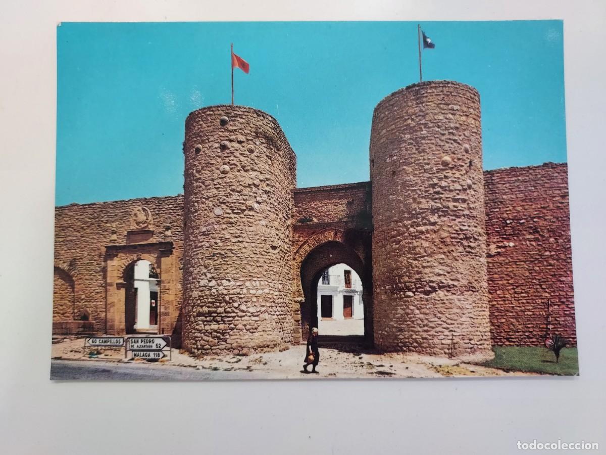 Postales: POSTAL RONDA PUERTA DE LA ALMOCABAR Y MURALLAS. 1973. SIN CIRCULAR. MALAGA