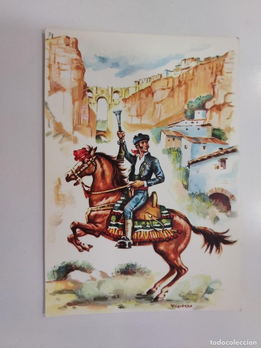 Postales: POSTAL RONDA BANDOLERO RONDE&Ntilde;O 1880. ILUSTRADA, ILUSTRADOR EZQUERRO. 1983. SIN CIRCULAR. MALAGA
