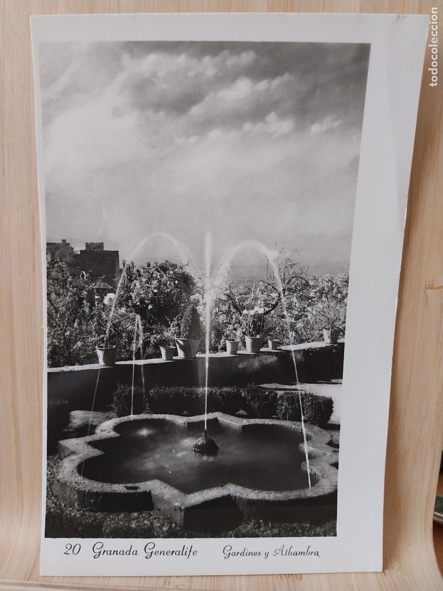 Postales: GRANADA GENETALIFE JARDINES ALHAMBRA POSTAL 20 SC ORIGINAL BN PRECIOSA