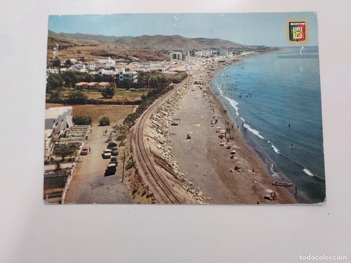 Postales: POSTAL RINCON DE LA VICTORIA VISTA GENERAL Y PLAYA. 1967. CIRCULADA. MALAGA