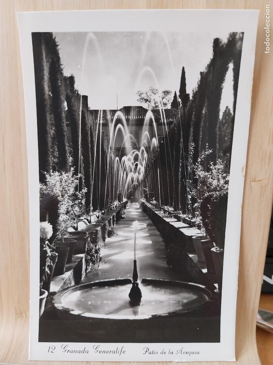 Postales: GRANADA GENETALIFE PATIO ACEQUIA POSTAL 12 SC ORIGINAL BN PRECIOSA **