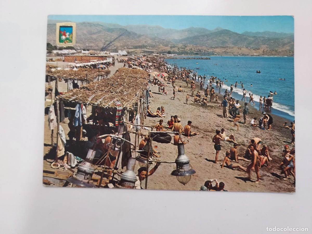 Postales: POSTAL TORRE DEL MAR PLAYA. 1964. CIRCULADA. MALAGA. CHAMIZO. MATASELLOS VELEZ-MALAGA