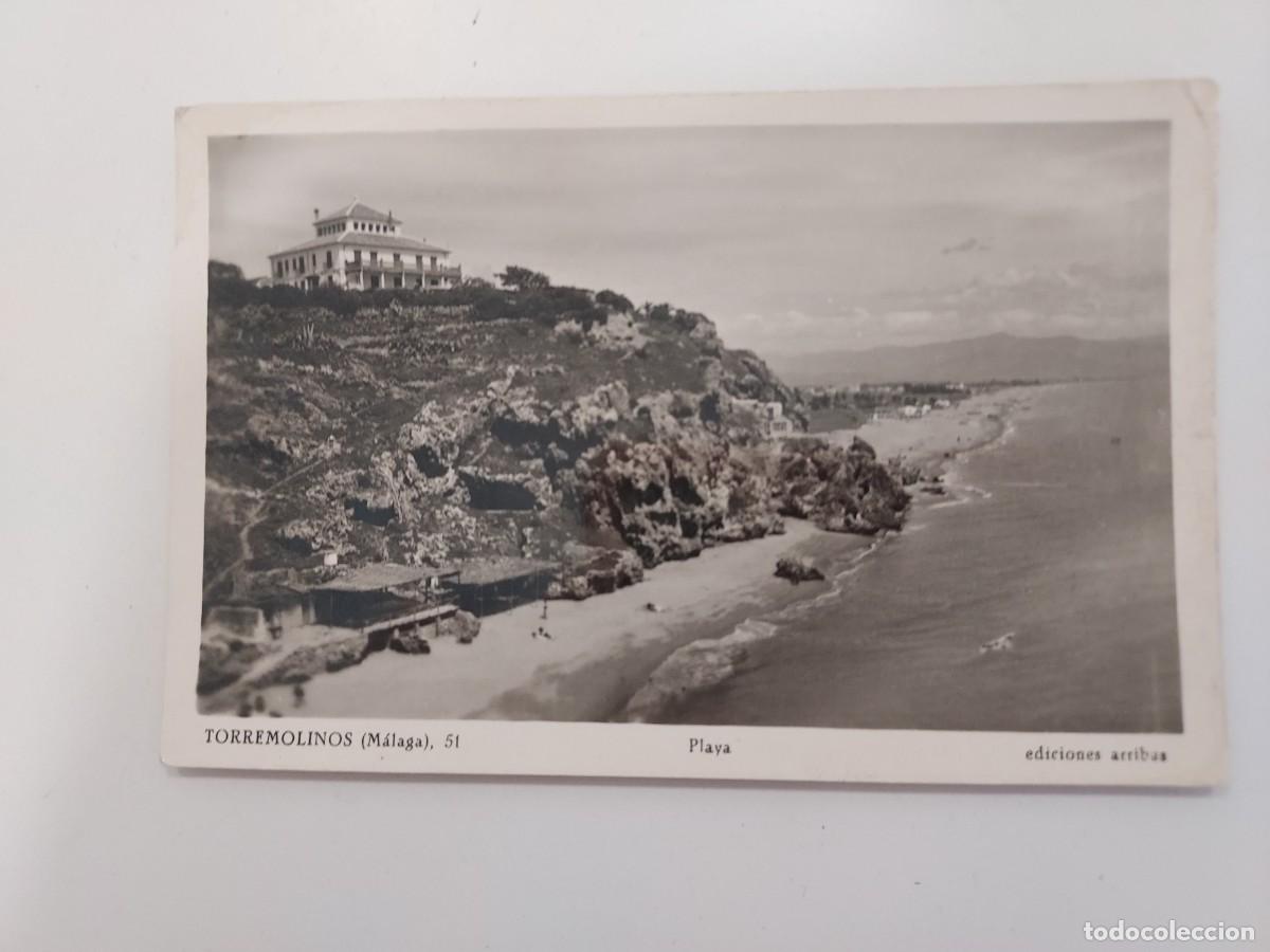Postales: POSTAL TORREMOLINOS PLAYA. EDICIONES ARRIBAS 51. SIN CIRCULAR. MALAGA. (HOTEL CASTILLO SANTA CLARA)