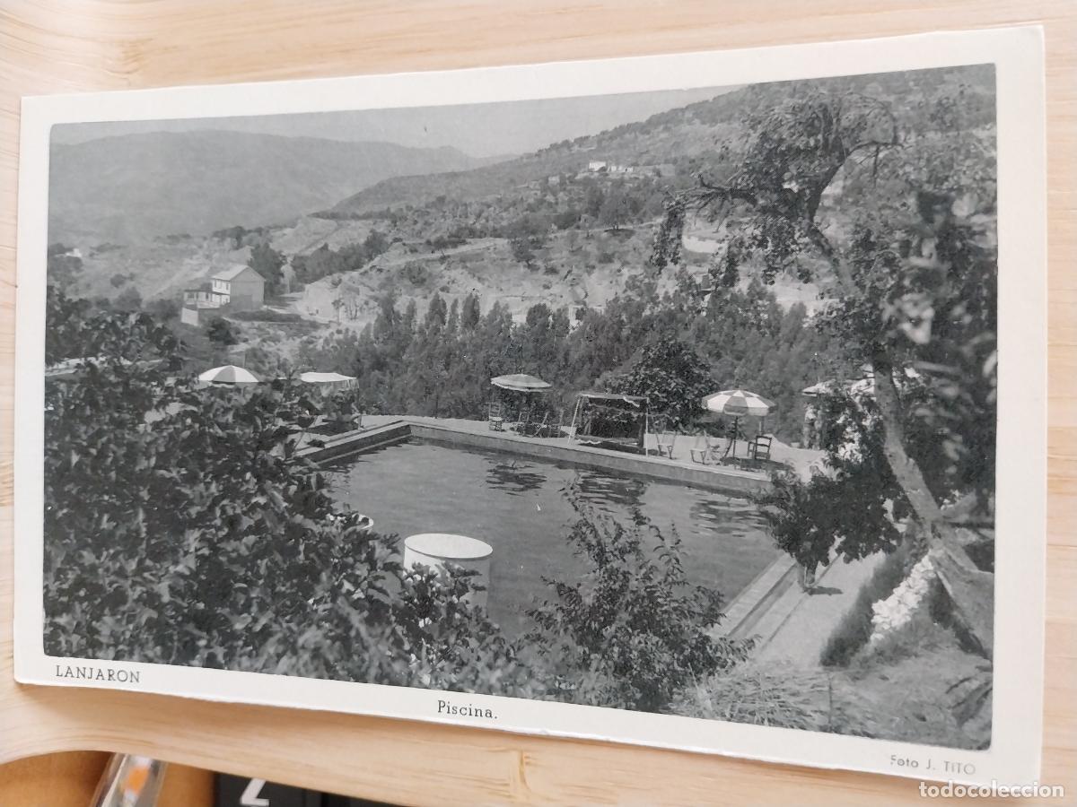 Postales: LANJARON PISCINA ED FOTO J TITO FOURNIER ESCRITA BN PISCINA