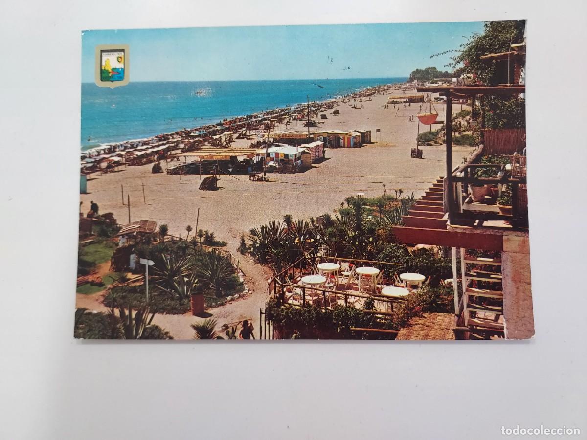 Postales: POSTAL TORREMOLINOS PLAYA DE MONTEMAR. CIRCULADA EN 1966 . MALAGA