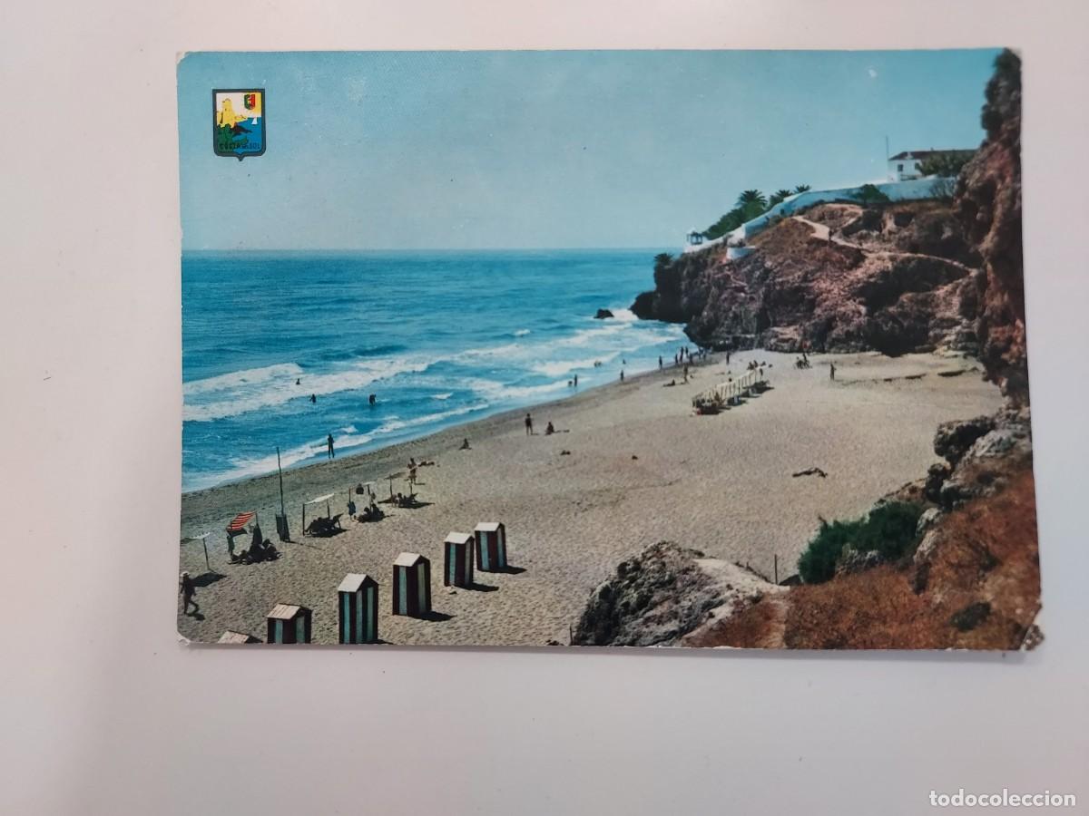 Postales: POSTAL TORREMOLINOS PLAYA CASTILLO DEL INGLES. CIRCULADA. MALAGA