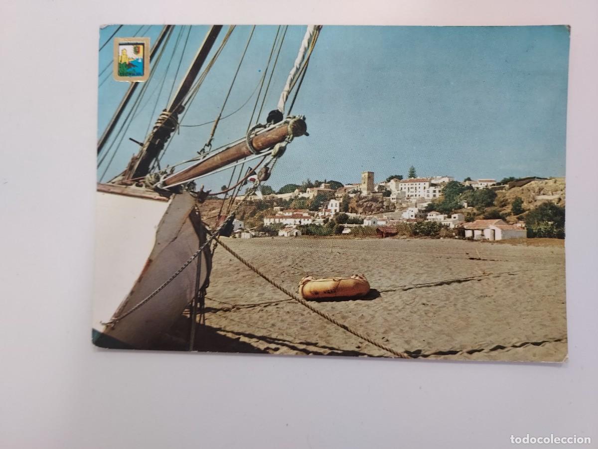 Postales: POSTAL TORREMOLINOS PLAYA DEL BAJONDILLO. CIRCULADA EN 1968. MALAGA