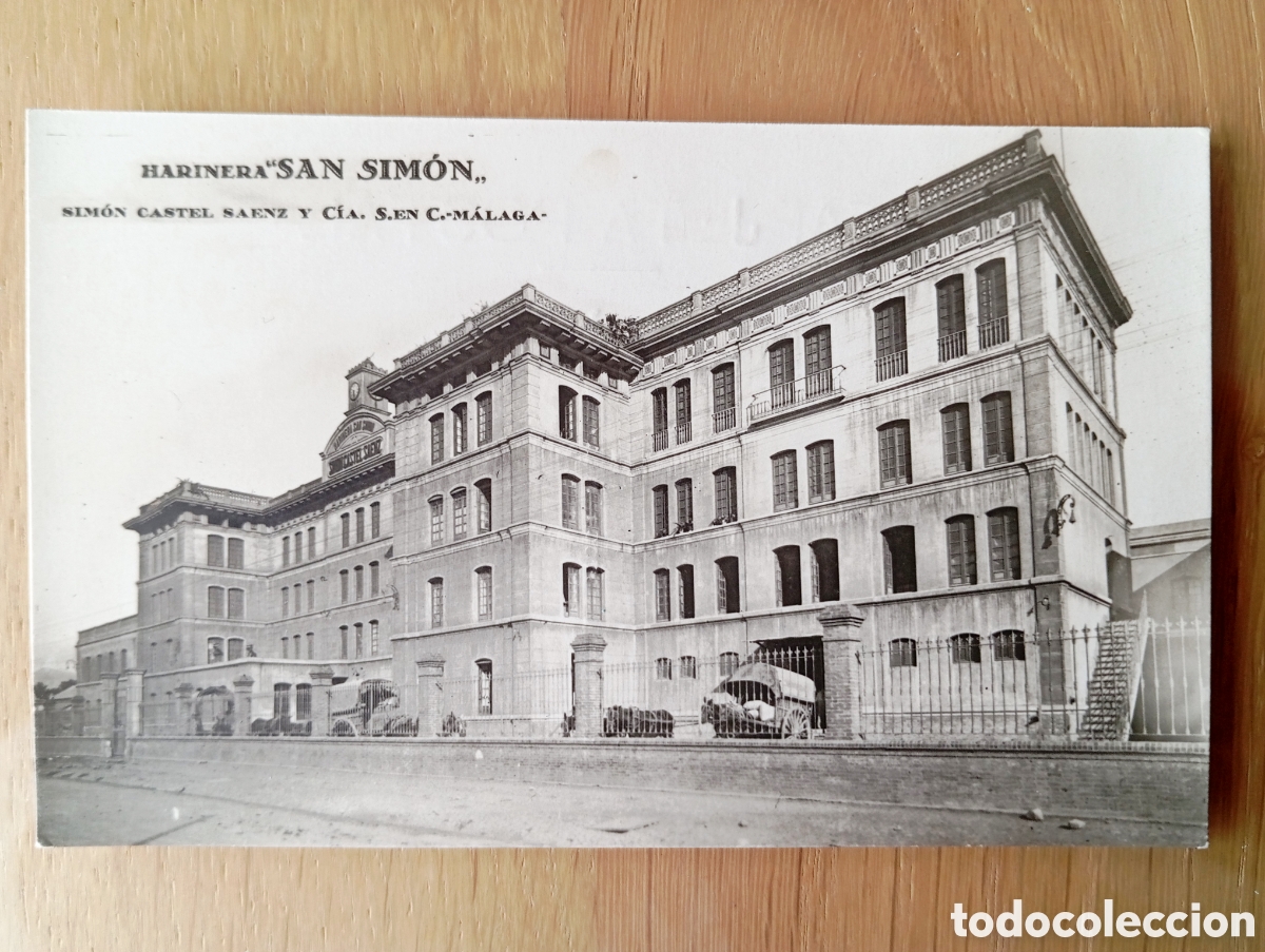 Postales: POSTAL M&Aacute;LAGA HARINERA SAN SIM&Oacute;N CASTEL S&Aacute;ENZ Y C&Iacute;A FOTOGR&Aacute;FICA SIN CIRCULAR INDUSTRIA FOTOGR&Aacute;FICA