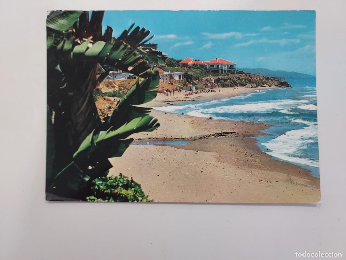 Postales: POSTAL TORREMOLINOS PLAYA DE SANTA ANA. 1963. CIRCULADA. MALAGA