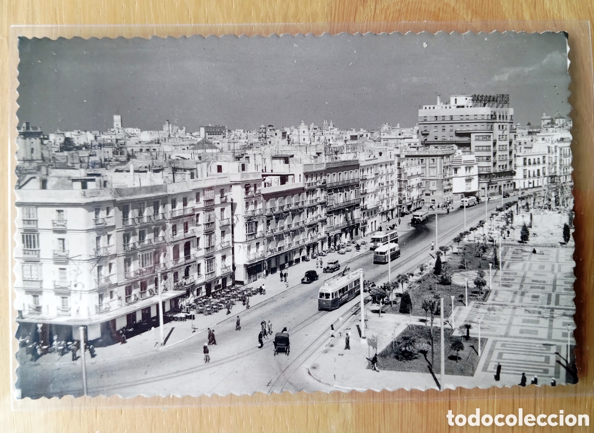 Postales: POSTAL C&Aacute;DIZ AVENIDA RAM&Oacute;N DE CARRANZA EDICIONES SICILIA 41 SIN CIRCULAR TRANV&Iacute;A AUTOBUSES