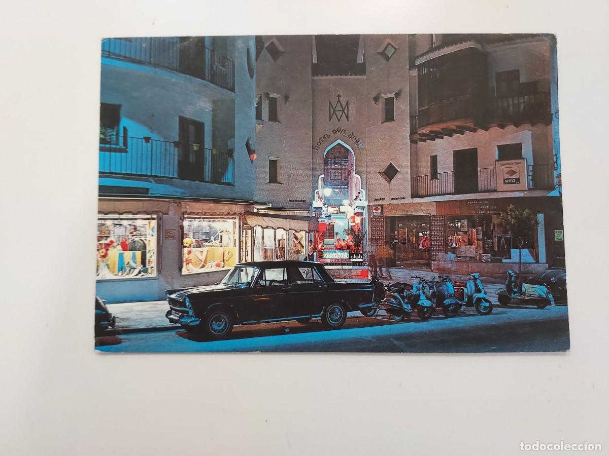 Postales: POSTAL TORREMOLINOS ZACATIN VISTA NOCTURNA. 1968. CIRCULADA. MALAGA. VESPA. BOSSANOVA DISCOTECA
