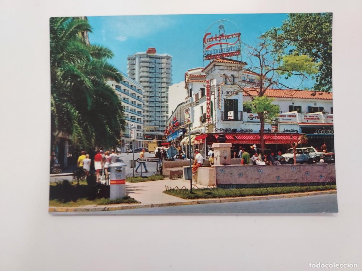 Postales: POSTAL TORREMOLINOS PLAZA COSTA DEL SOL. 1971. CIRCULADA. MALAGA. BUZON CORREOS