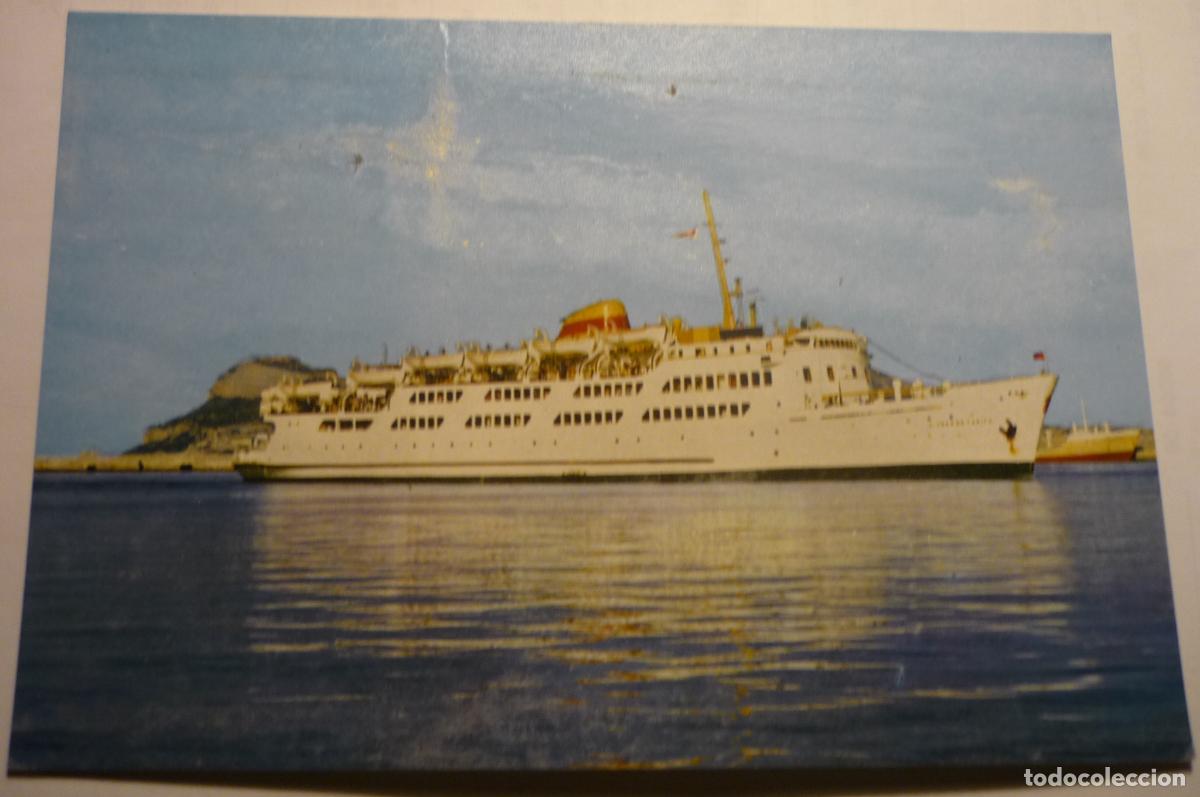 Postales: algeciras.- transbordador ciudad de tarifa escrita