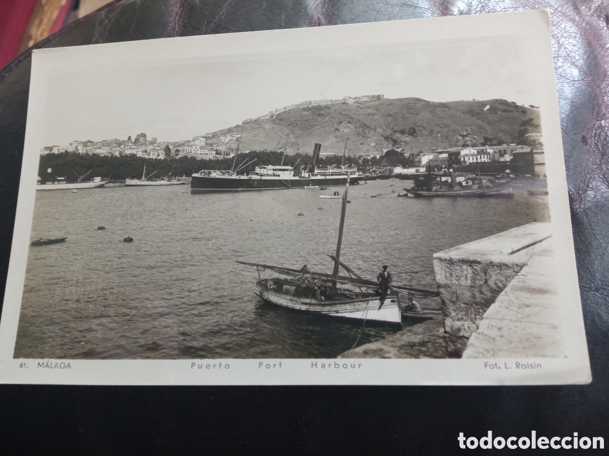 Postales: Antigua postal fotogr&aacute;fica, M&aacute;laga, Puerto