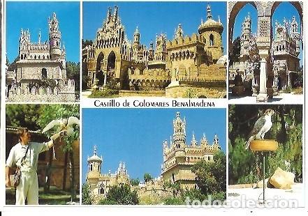Postales: POSTAL A COLOR 150 BENALMADENA CASTILLO DE COLOMARES MONUMENTO A CRISTOBAL COLON JARDIN DE LA AGUILA