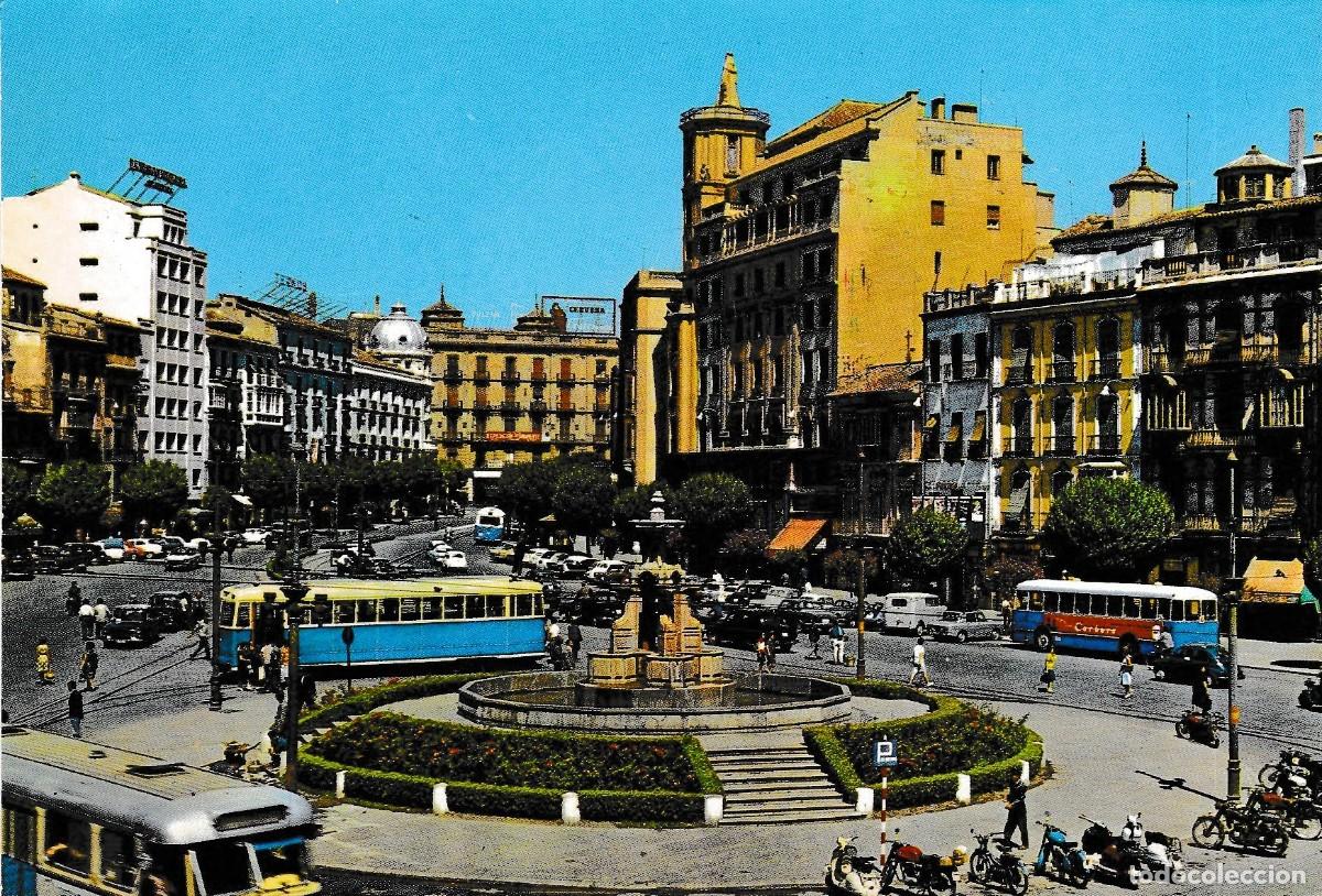Postales: Granada - Puerta Real - Gallegos 128 - 148x101mm - Troleb&uacute;s - Vespa - Corber&oacute; - Puleva