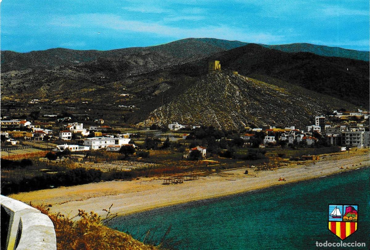 Postales: Granada-Castell de Ferro -Vista de la playa, al fondo el Castillo-Matasellos: Castellferro (Granada)