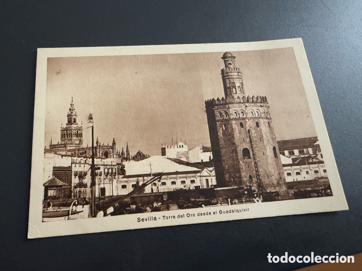 Postales: Postal. SEVILLA. Torre del oro desde el Guadalquivir