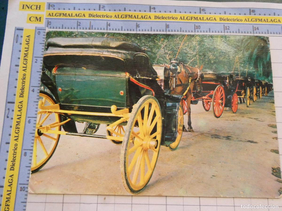 Postales: POSTAL DE M&Aacute;LAGA. A&Ntilde;O 1964. T&Iacute;PICOS COCHES DE CABALLOS DE ALQUILER. 334 RO FOTO 2294