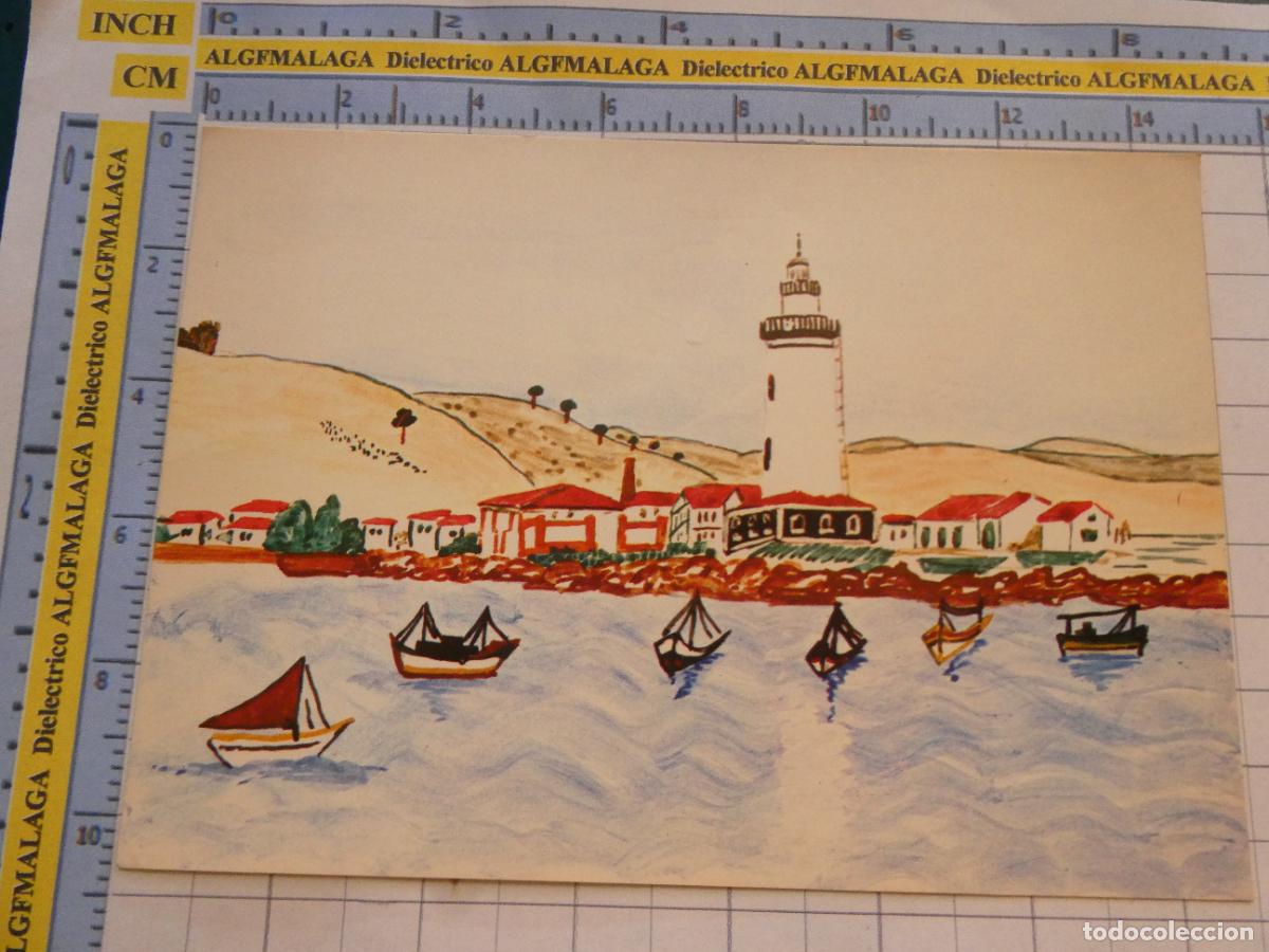 Postales: POSTAL DE M&Aacute;LAGA. A&Ntilde;O 1984. DIBUJO PASEO FAROLA FARO. 2 PAGSA 2295