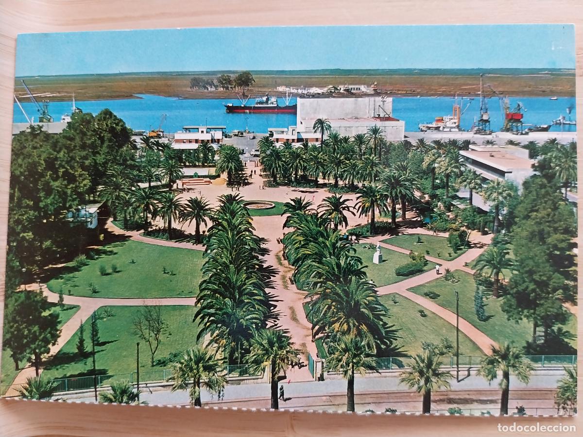 Postales: HUELVA MUELLE Y JARDINES ED FARDI 120 SC ORIGINAL ANIMADA