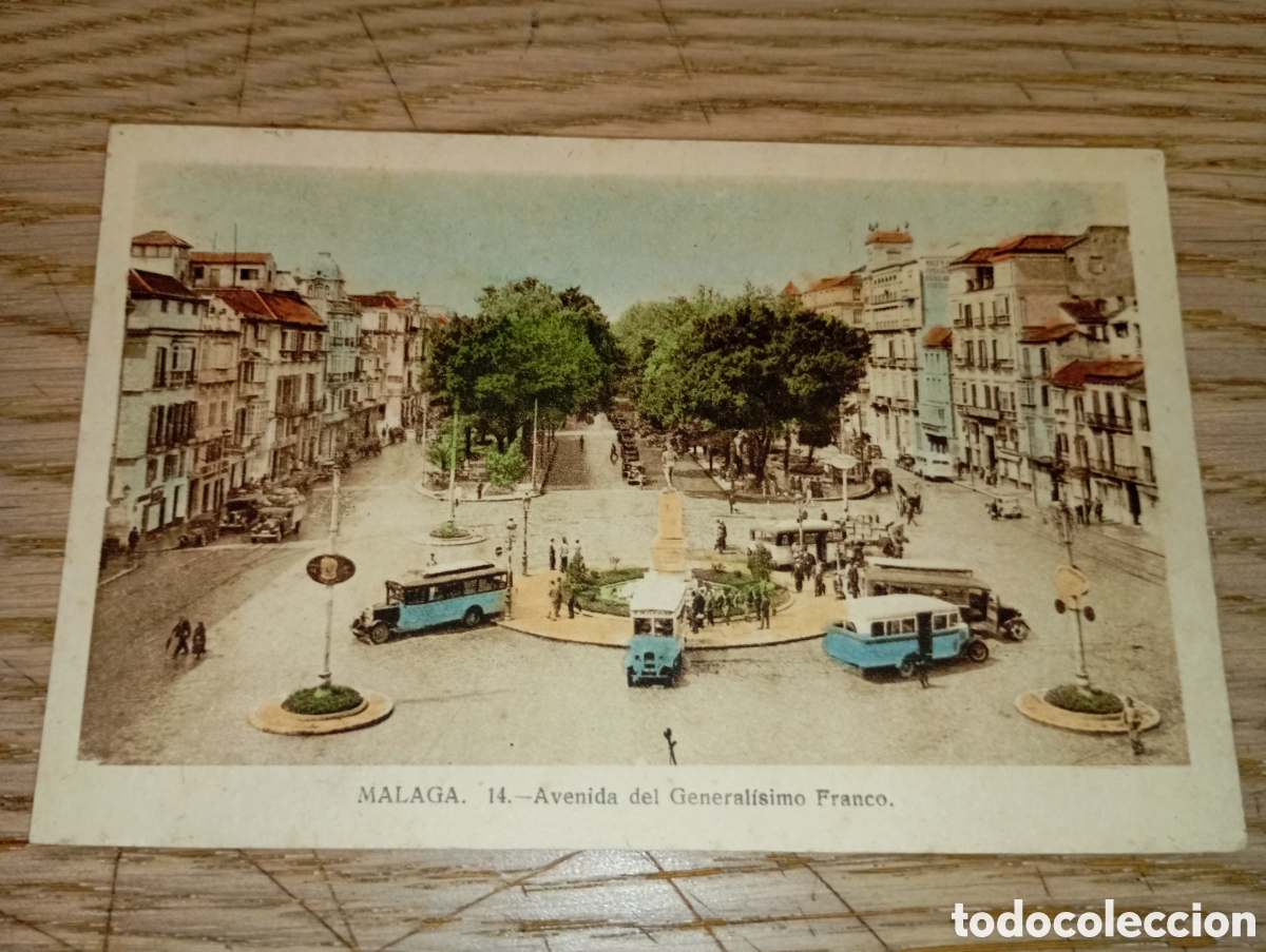 Postales: M&Aacute;LAGA - AVENIDA DEL GENERAL&Iacute;SIMO FRANCO - EDICIONES M. ARRIBAS, ZARAGOZA