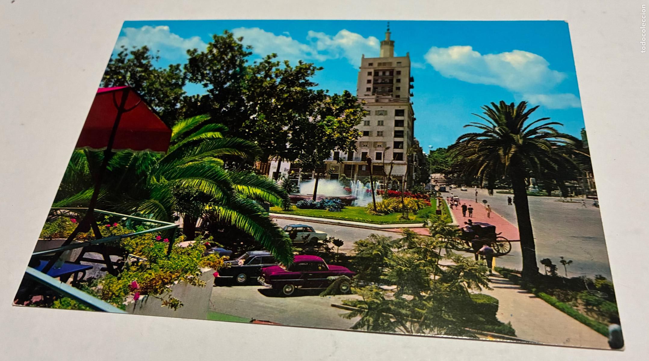 Postales: POSTAL MALAGA, Costa del Sol, PLAZA DEL GENERAL QUEIPO DE LLANO