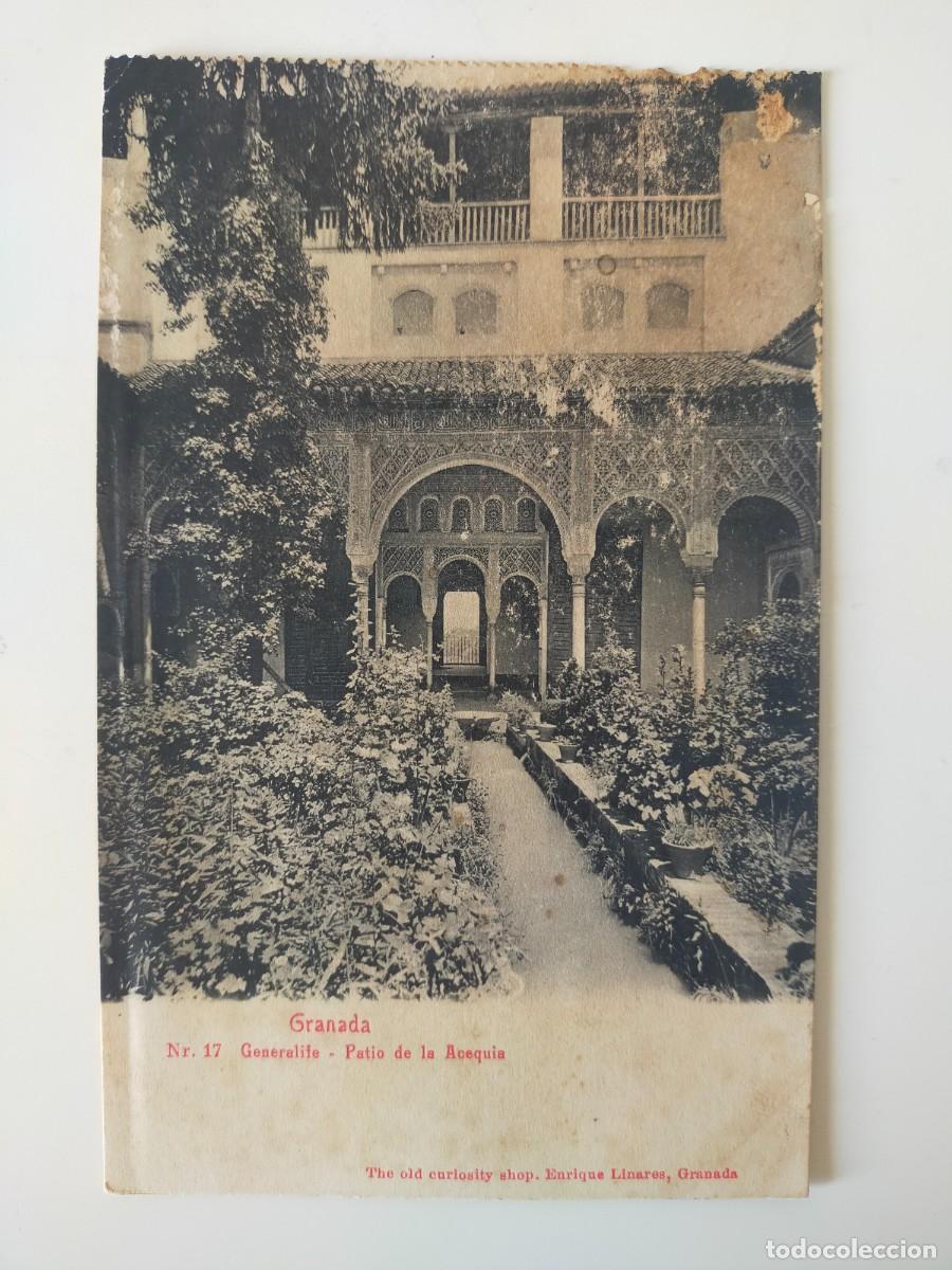 Postales: Tarjeta Postal GRANADA: Generalife, Patio de la Acequia - Enrique Linares - Sin Circular.