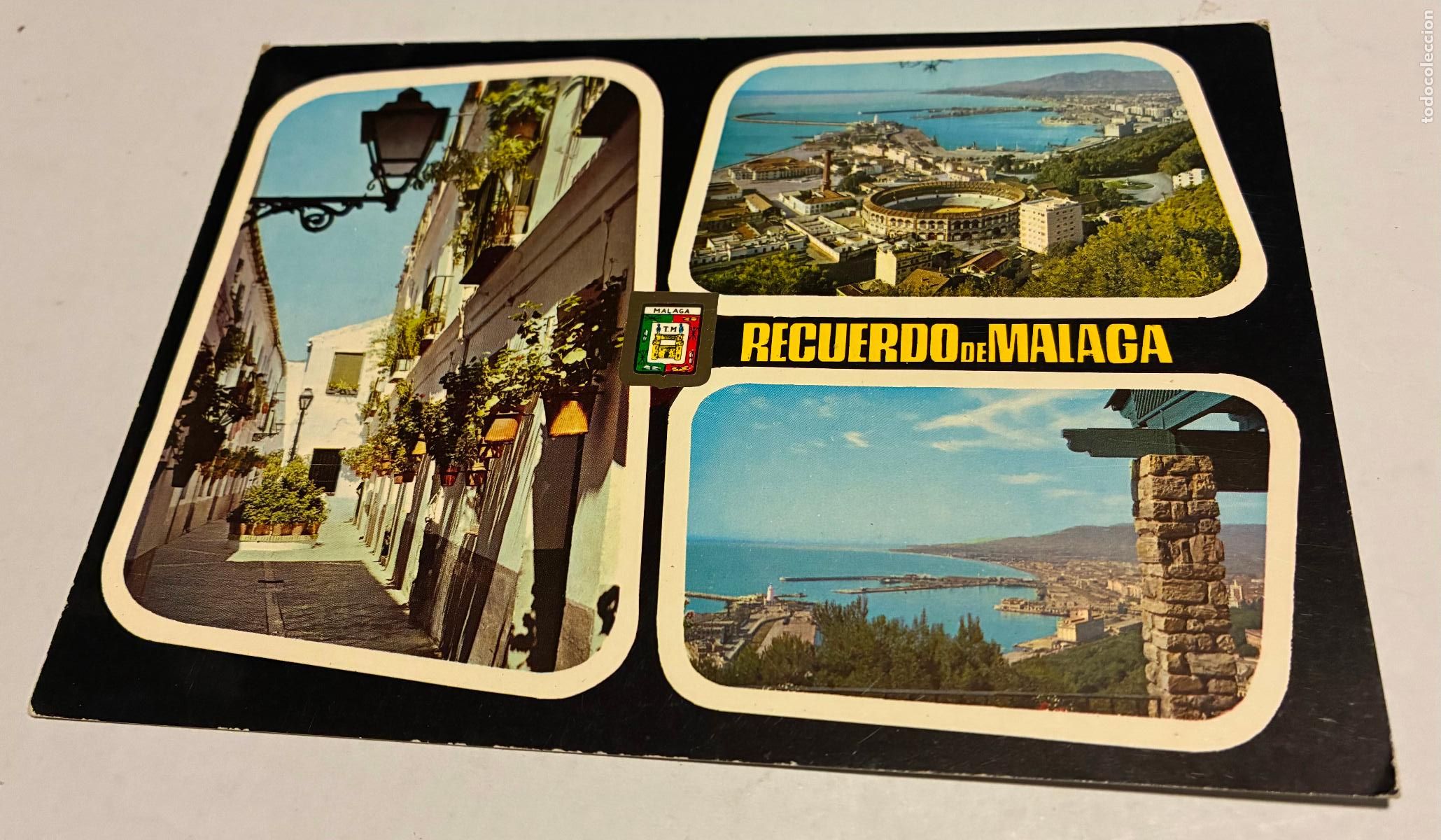 Postales: POSTAL MALAGA, Calle Tipica Victoriana, Plaza de Toros y Puerto, Vista parcial
