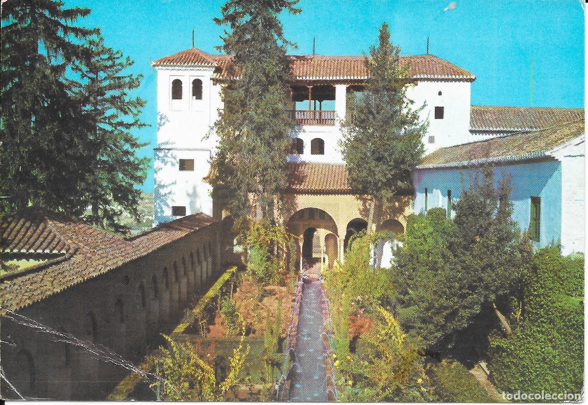 Postales: [POSTAL] Generalife. Patio de la Albarca. Granada (circulada)