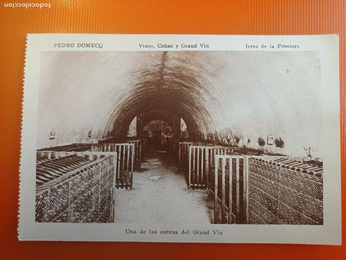 Postales: POSTAL PEDRO DOMECQ, VINOS CO&Ntilde;AC, JEREZ DE LA FRONTERA CADIZ, UNA DE LAS CUEVAS DEL GRAN VIN, MATEU