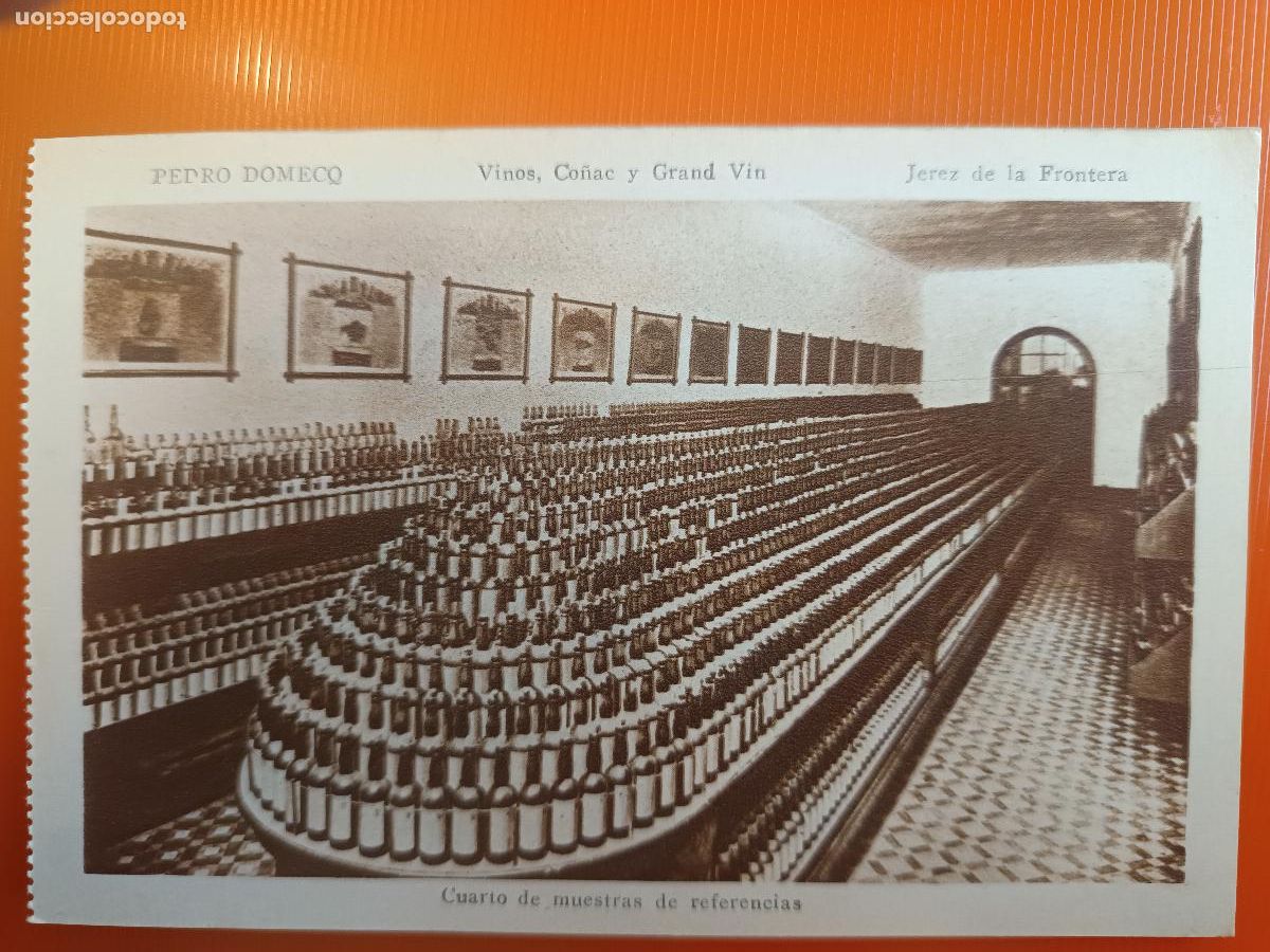 Postales: POSTAL PEDRO DOMECQ, VINOS CO&Ntilde;AC, JEREZ DE LA FRONTERA CADIZ, CUARTO DE MUESTRAS REFERENCIA, MATEU