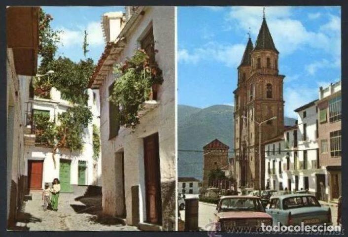 Postkarten: Orgiva. *Plaza Garc&iacute;a Moreno y calle t&iacute;pica* Ed. Foto Ybero n&ordm; 3. Escrita.
