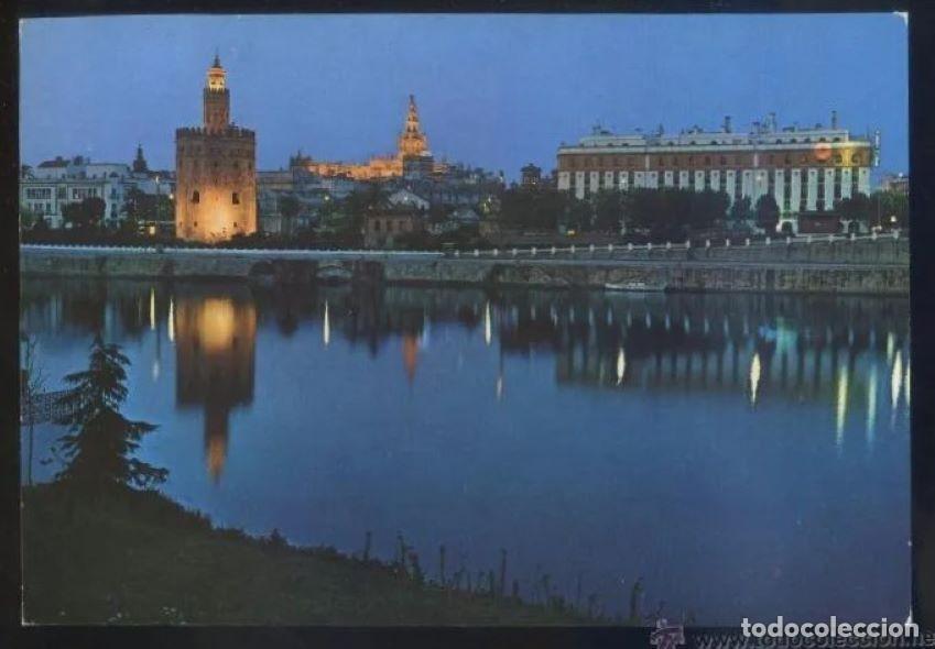 Postais: Sevilla. *R&iacute;o Guadalquivir...* Al dorso *CIFESA* Circulada *Avi&oacute;n Certificado. Sevilla 1972*