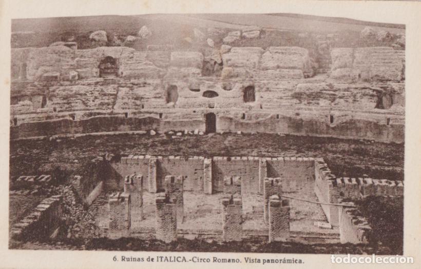 Postales: SANTIPONCE (Sevilla) RUINAS DE ITALICA, CIRCO ROMANO, VISTA PANOR&Aacute;MICA - L.ROISIN N&ordm;6 - S/C