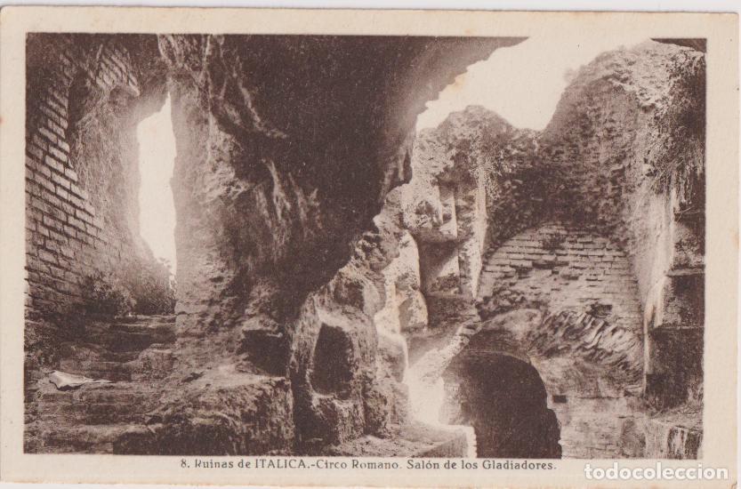 Postales: SANTIPONCE (Sevilla) RUINAS DE ITALICA, CIRCO ROMANO, SALON GLADIADORES - L.ROISIN N&ordm;8 - S/C