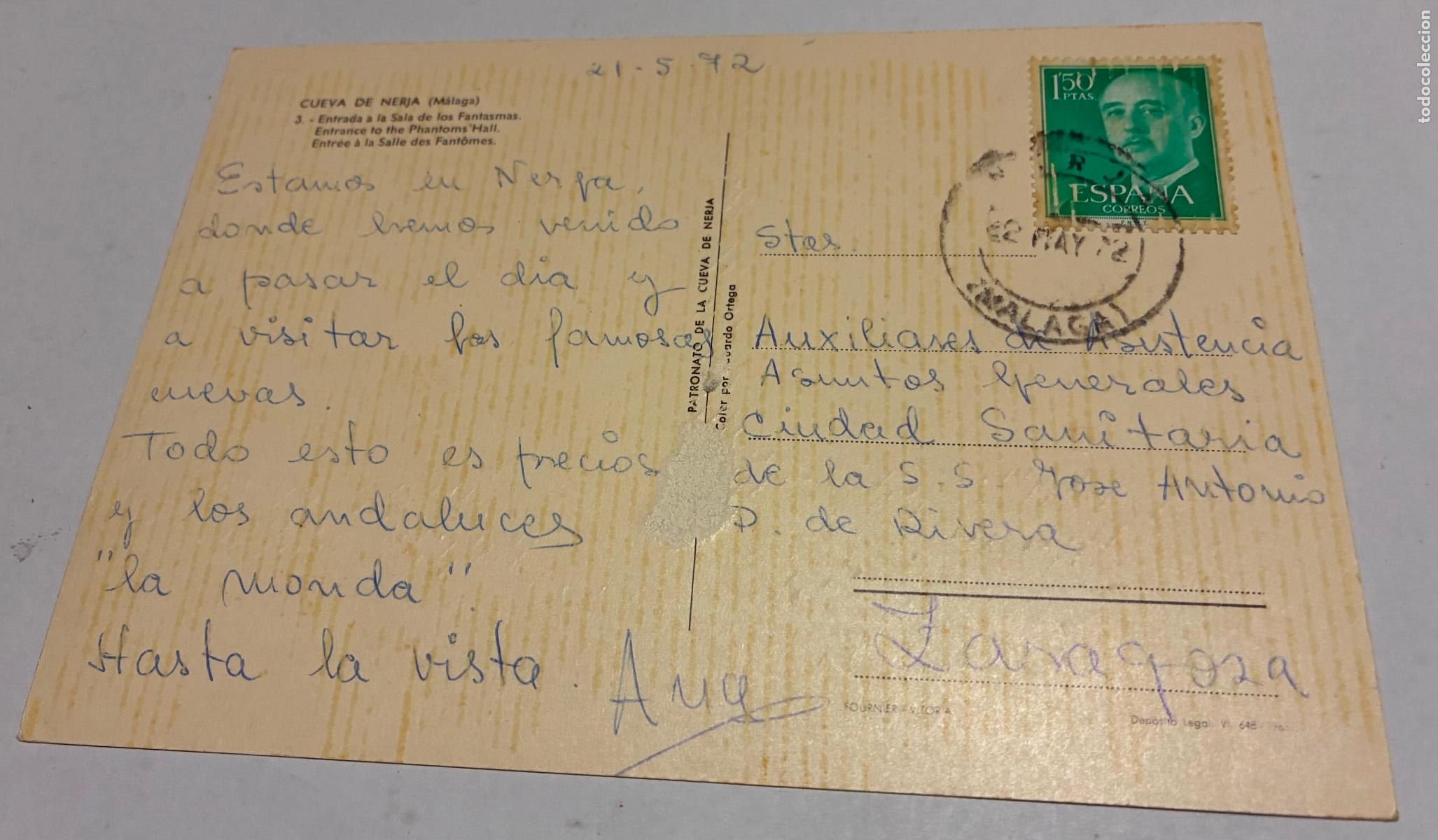 Postales: POSTAL CUEVA DE NERJA, MALAGA - Foto 2