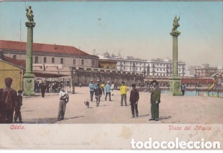 Postales: C&Aacute;DIZ - VISTA DEL MUELLE