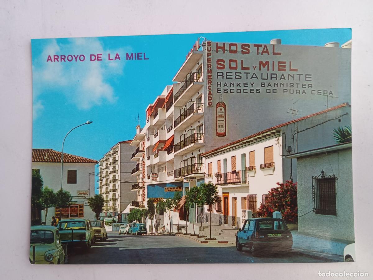 Postales: ARROYO DE LA MIEL AVENIDA DEL GENERAL&Iacute;SIMO HOSTAL SOL Y MIEL A&Ntilde;OS 60 - ARRIBAS 48
