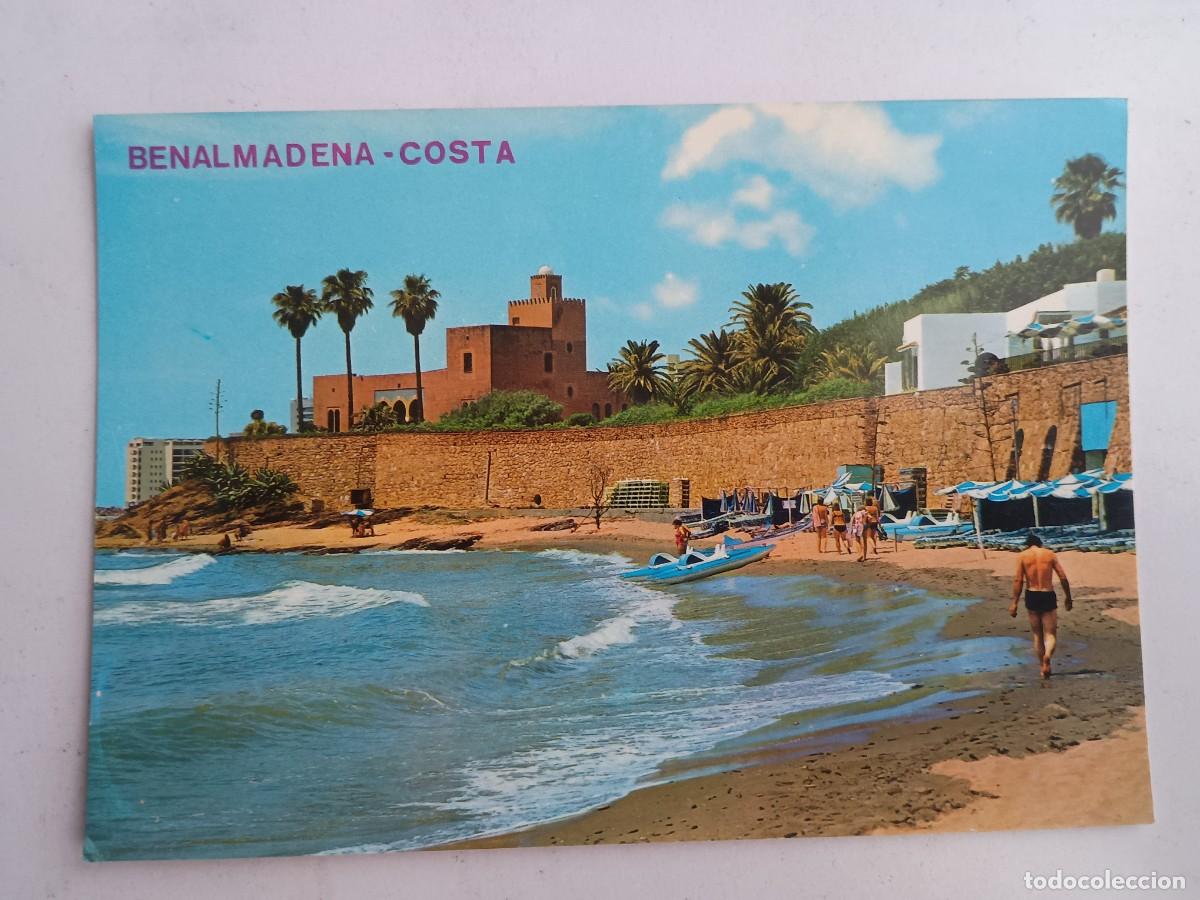 Postales: BENALM&Aacute;DENA COSTA PLAYA CASTILLO BIL BIL A&Ntilde;OS 60 - ARRIBAS 52