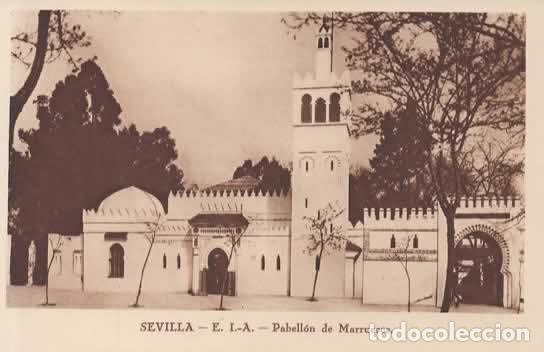 Postkarten: SEVILLA EXPOSICION IBEROAMERICANA PABELLON MARRUECOS SIN ESCRIBIR