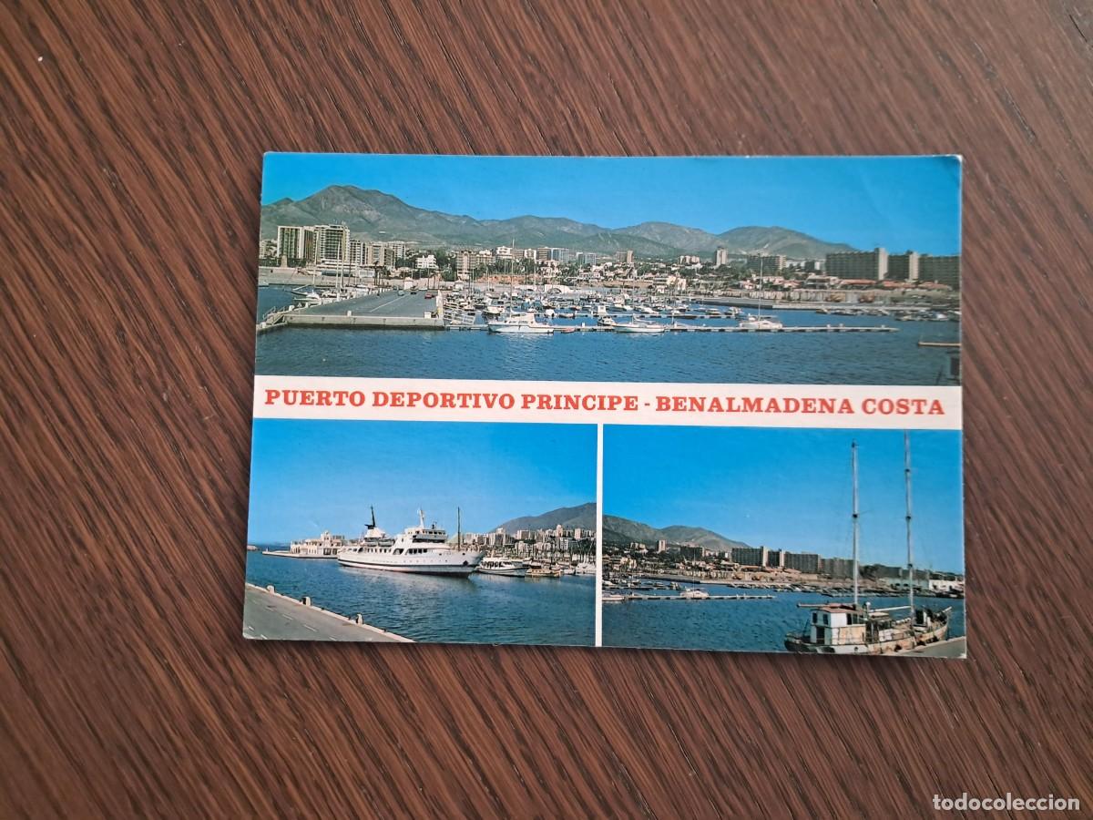 Postales: postal de Espa&ntilde;a, Puerto deportivo Pr&iacute;ncipe, Benalm&aacute;dena-Costa, M&aacute;laga n&ordm; 33. escrita.
