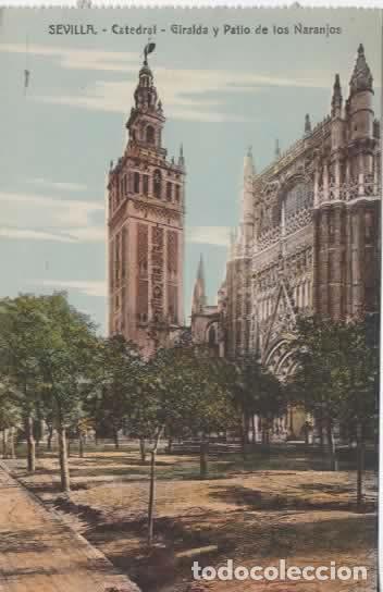 Postales: SEVILLA ESCRITA CATEDRAL Y GIRALDA